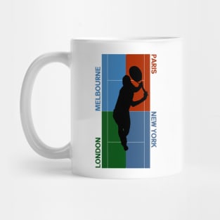 Tennis Grand Slam Courts Mug